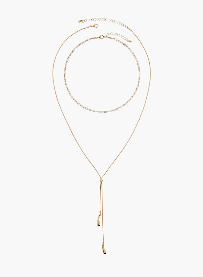 Metal Assorted Necklace - Set Of 2